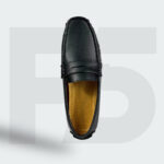Moccasin Plain Leather (Black) - Image 4
