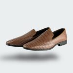 Handcrafted Weaved Leather Dress Loafer (Brown) - Image 2