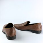 Handcrafted Weaved Leather Dress Loafer (Brown) - Image 4