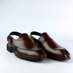 Peshawari Two Tone Leather Sandal (Brown) - Image 2