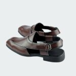 Peshawari Two Tone Leather Sandal (Brown) - Image 3