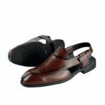 Peshawari Two Tone Leather Sandal (Brown) - Image 4