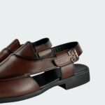 Peshawari Two Tone Leather Sandal (Brown) - Image 5