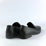 Handcrafted Weaved Leather Dress Loafer (Black) - Image 5