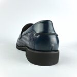 Handcrafted Weaved Leather Penny Loafer (Deep Blue) - Image 4