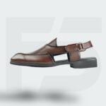 Peshawari Two Tone Leather Sandal (Brown)