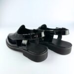 Peshawari Perforated Leather Sandal (Black) - Image 3