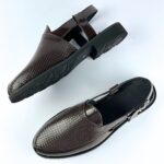 Peshawari Perforated Leather Sandal (Brown) - Image 6