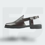 Peshawari Perforated Leather Sandal (Brown)