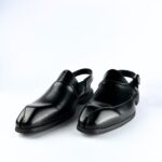 Peshawari Two Tone Leather Sandal (Black) - Image 2