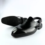 Peshawari Two Tone Leather Sandal (Black) - Image 3