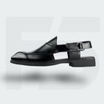 Peshawari Two Tone Leather Sandal (Black)
