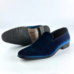 Premium Plain Velvet Slip-On (Blue) - Image 6