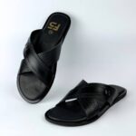 Classic Cross-Strap Leather Slide - Image 4