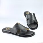 The Croc-Embossed H-Cut Leather Slide - Image 5