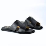 The Croc-Embossed H-Cut Leather Slide - Image 4