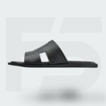 The Croc-Embossed H-Cut Leather Slide